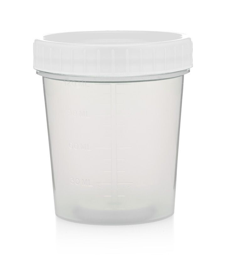 Screw Top Urine Specimen Containers, 4 oz, 500/case