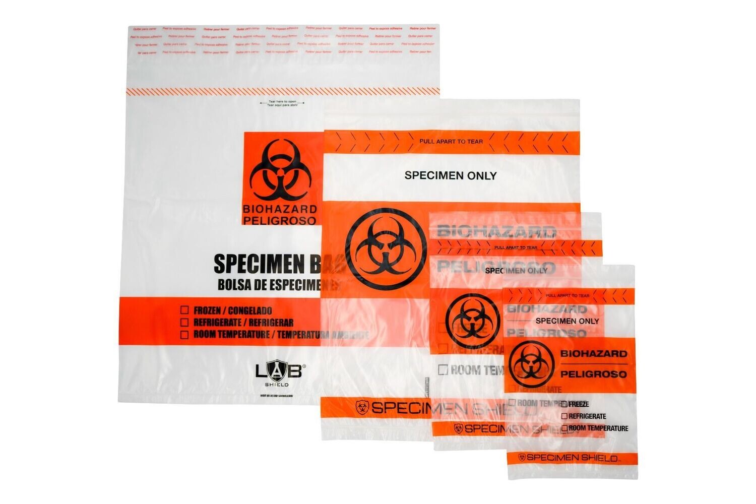 Specimen Transport Bags with Tear-Zone