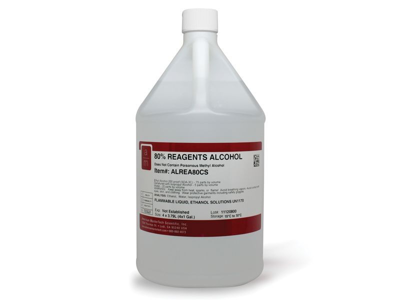 Reagents Alcohol 80% - MasterTech (Methanol-Free)