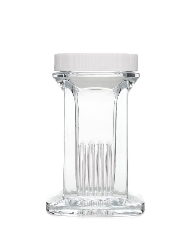 Glass Coplin Jar with Poly Screw Top Lid