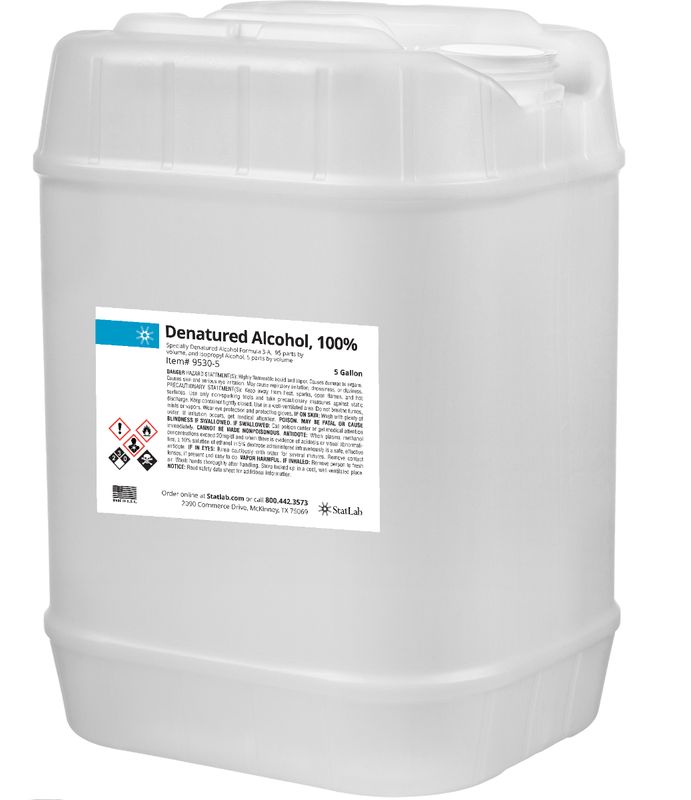 Denatured Alcohol 100%, 5 Gallon Denatured Alcohol 100%, 5 Gallon