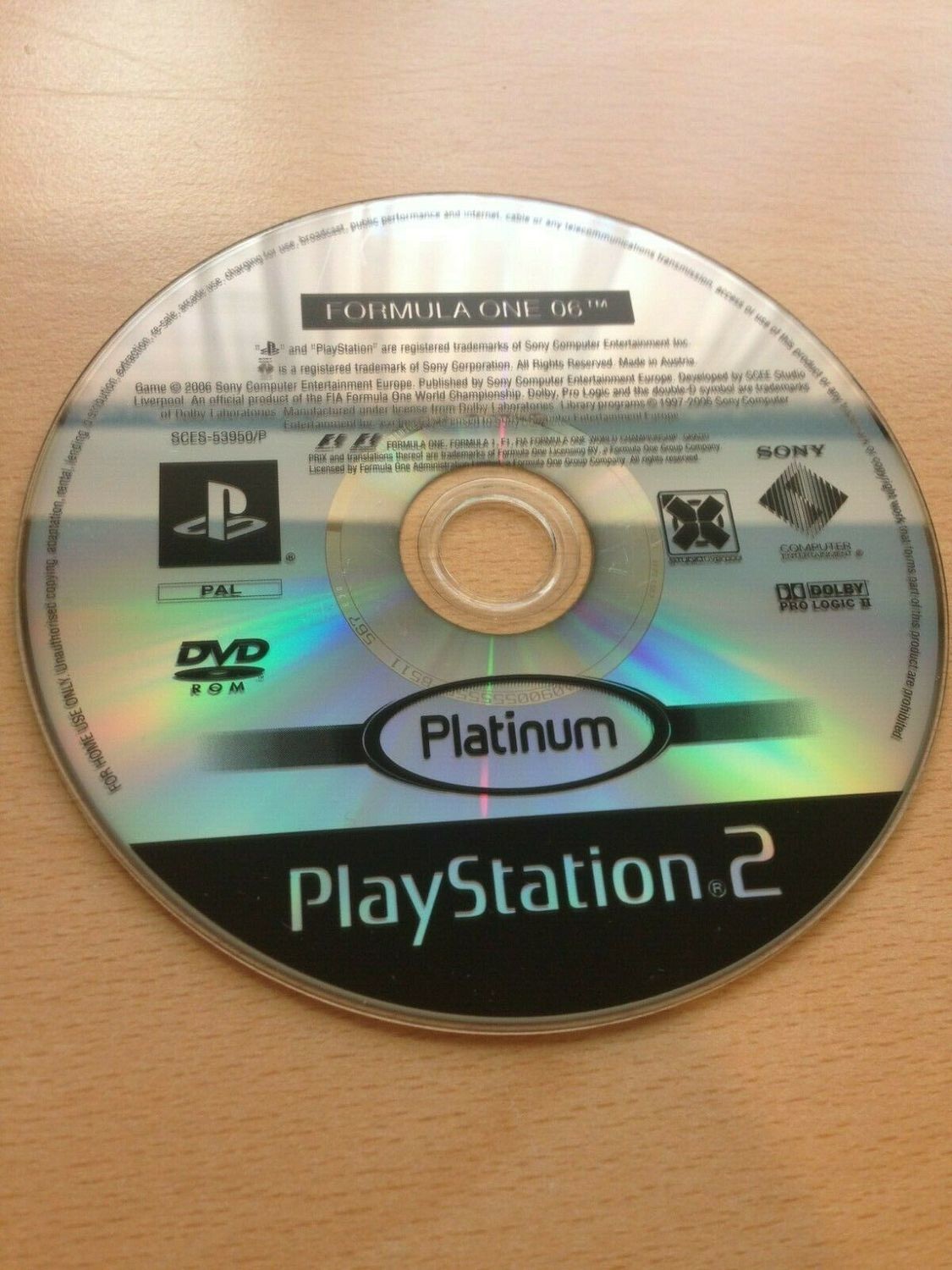 Playstation 2 PS2 Formula One 06 Disc Only