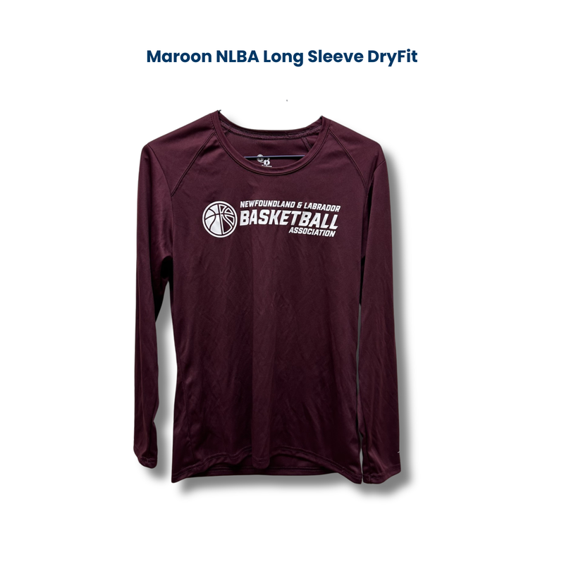 Maroon NLBA Long Sleeve DryFit
