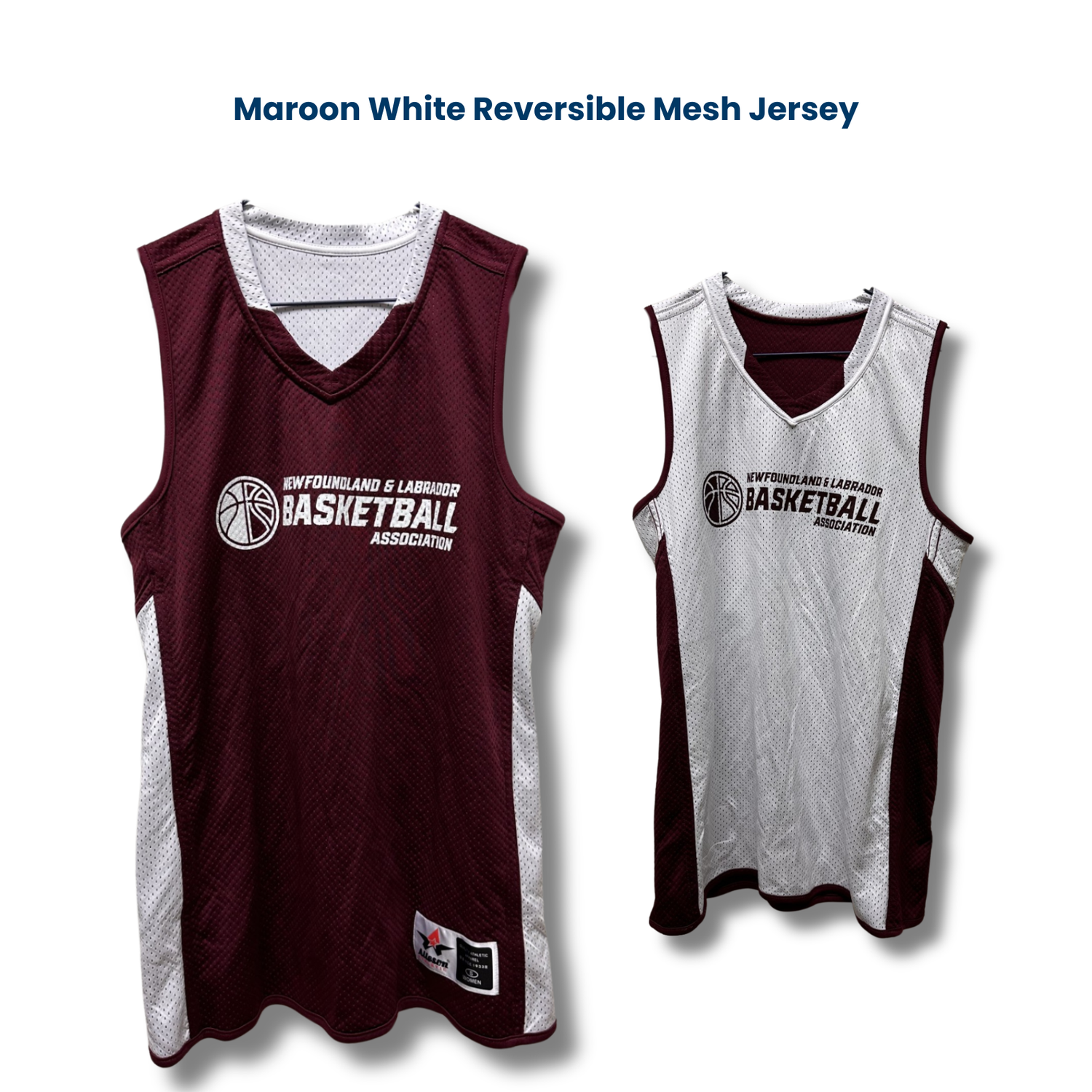 Maroon White Reversible Mesh Jersey