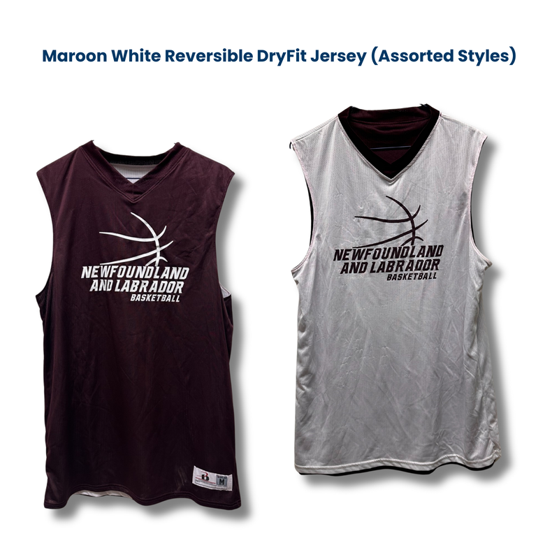 Maroon Women's Small Hole Mesh Jersey Reversible