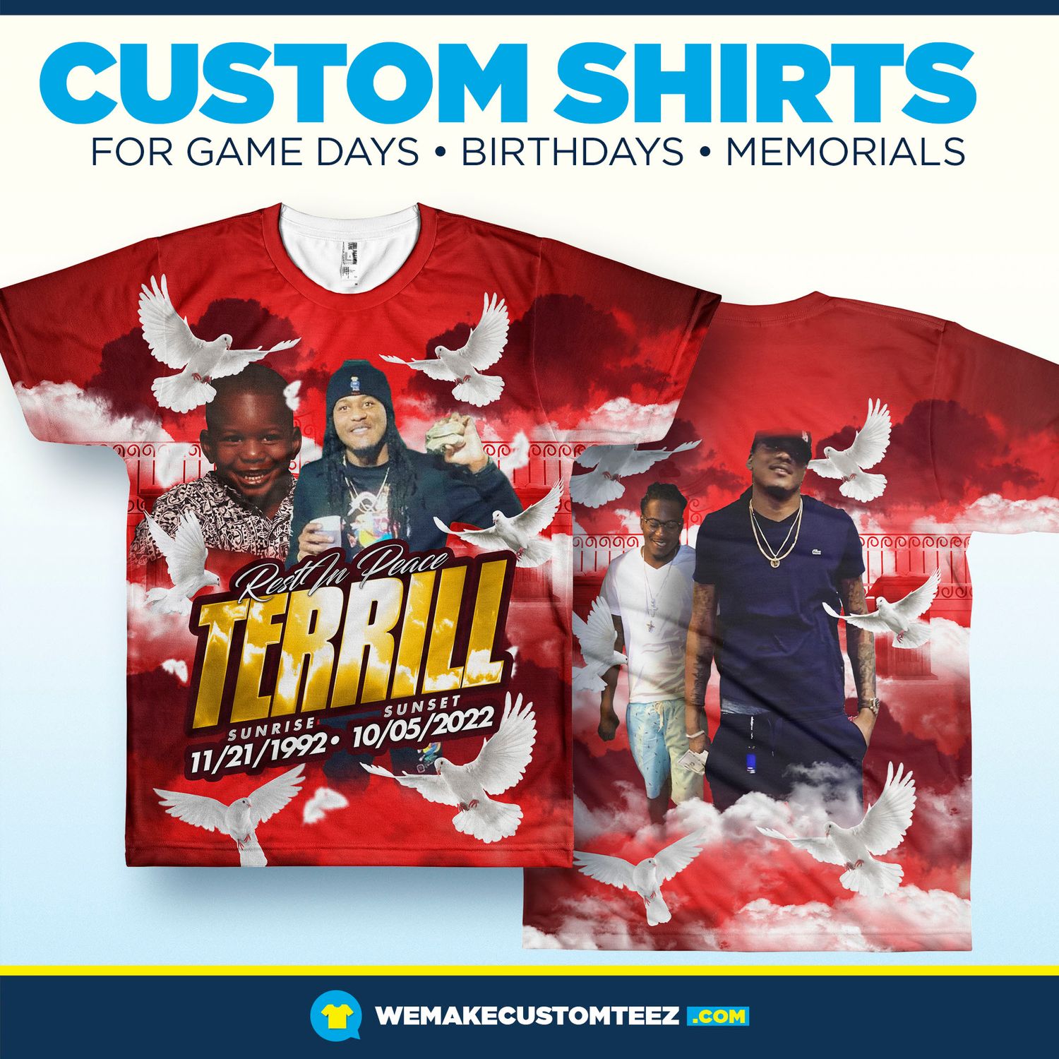 In Loving Memory 3D Shirt for Terrill Reynolds In Loving Memory 3D Shirt for Terrill Reynolds