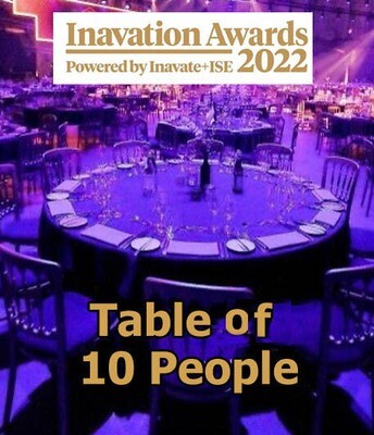 Table of 10 People - Early Bird Saving (£3,500 +VAT Where Applicable)