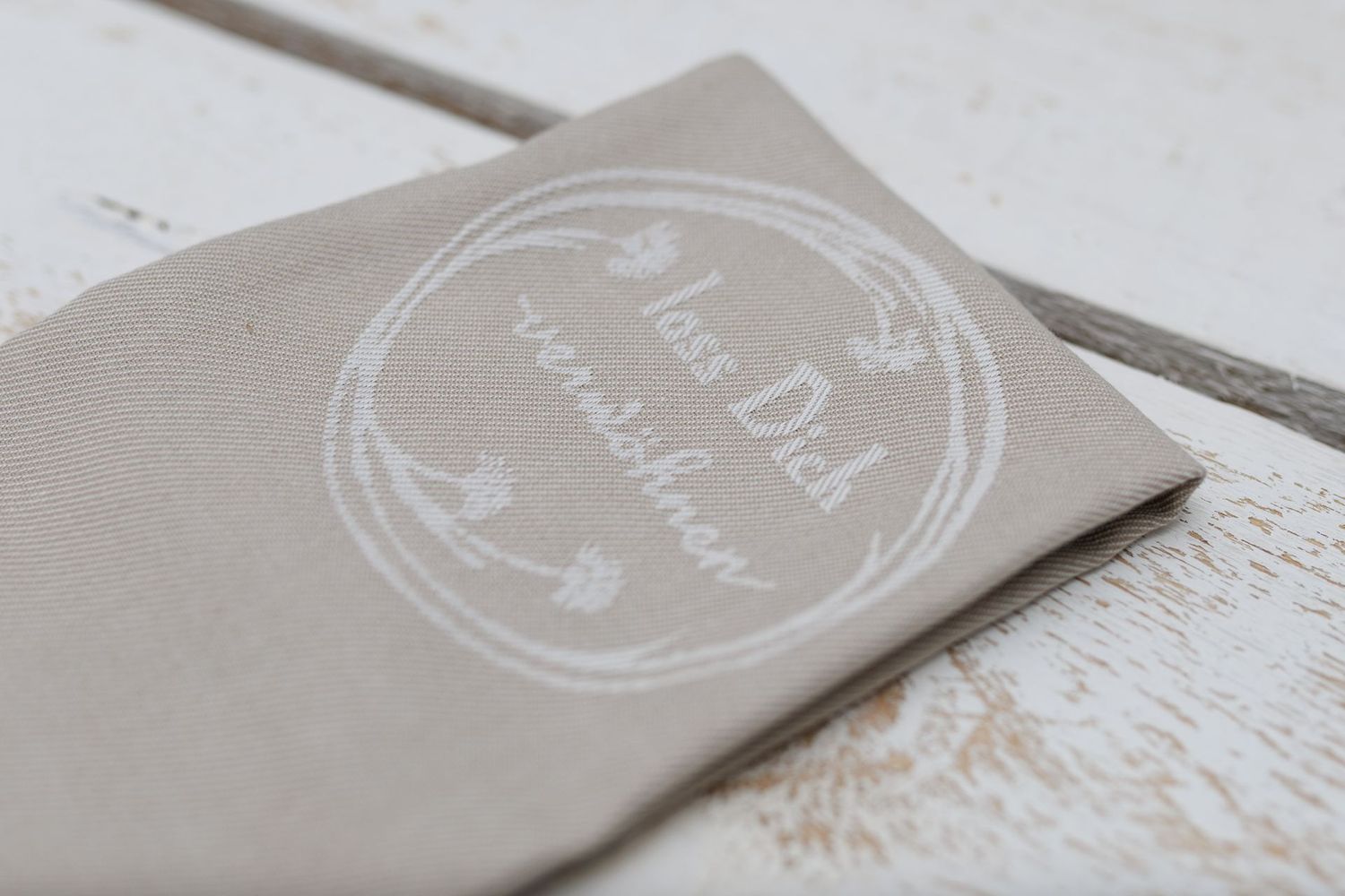 Serviette "Verwöhnen" (6 Stück - beige)