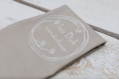 Serviette "Verwöhnen" (6 Stück - beige)