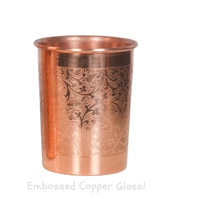 Pure Embossed Copper Glass