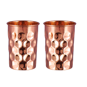 High Quality Pure Copper Diamond Glasses Set Of 2