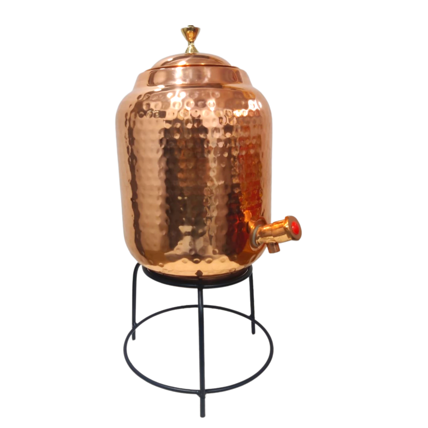 CopperKing Pure Copper Hammer Matka/ Pot 5Ltr With Stand