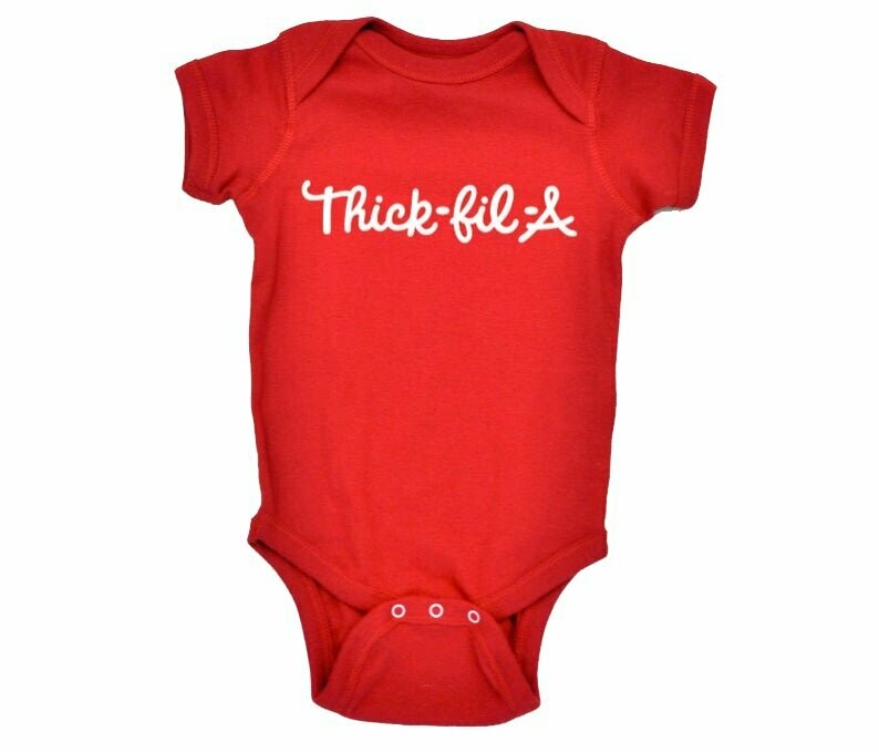 thick fil a baby onesie