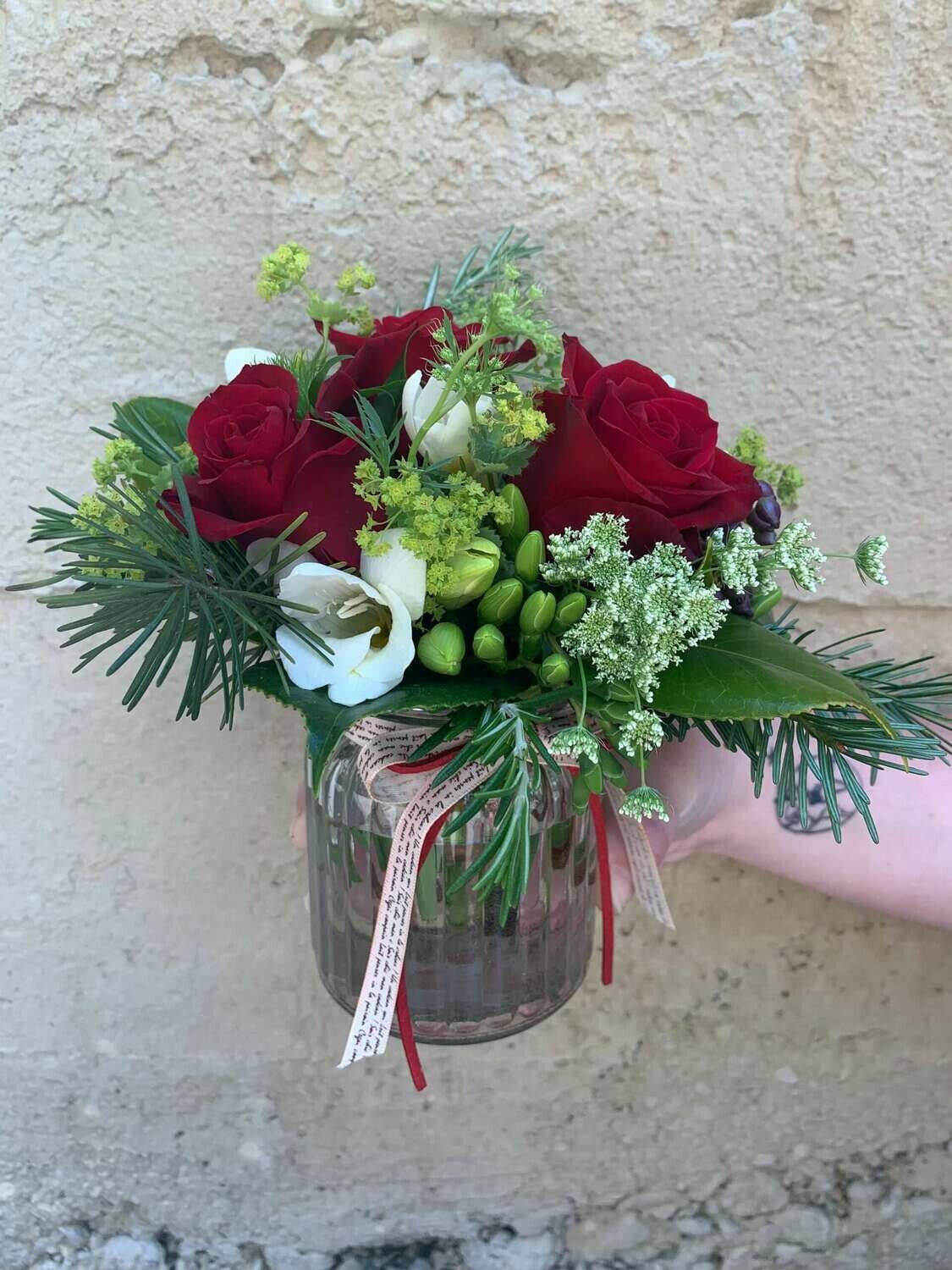 Christmas Posy in a Jar (small)