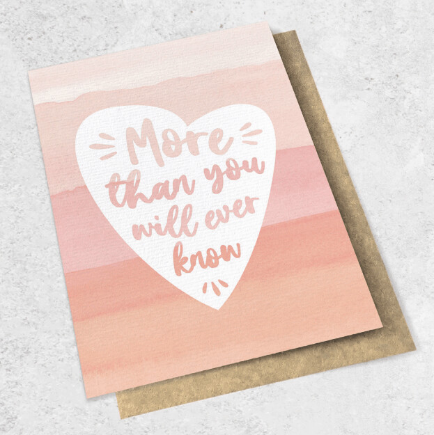 Ink Bomb Valentine's Day Card - More than you ever know