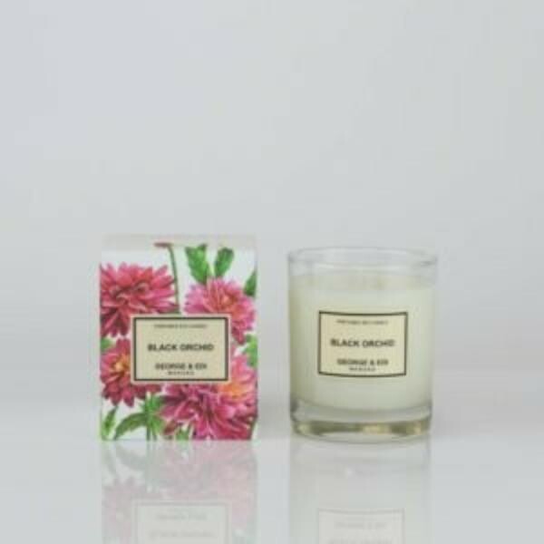 George and Edi Perfumed Soy Candle - Black Orchid