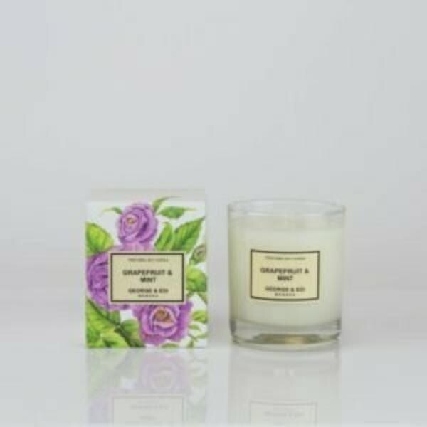 George and Edi Perfumed Soy Candle - GrapeFruit & Mint
