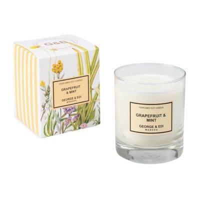 George and Edi Perfumed Soy Candle - GrapeFruit & Mint