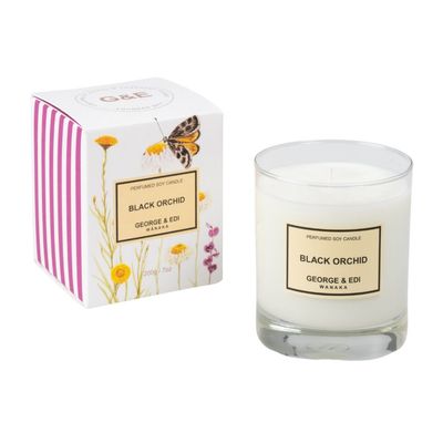George and Edi Perfumed Soy Candle - Black Orchid