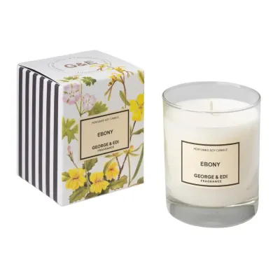 George and Edi Perfumed Soy Candle - Ebony