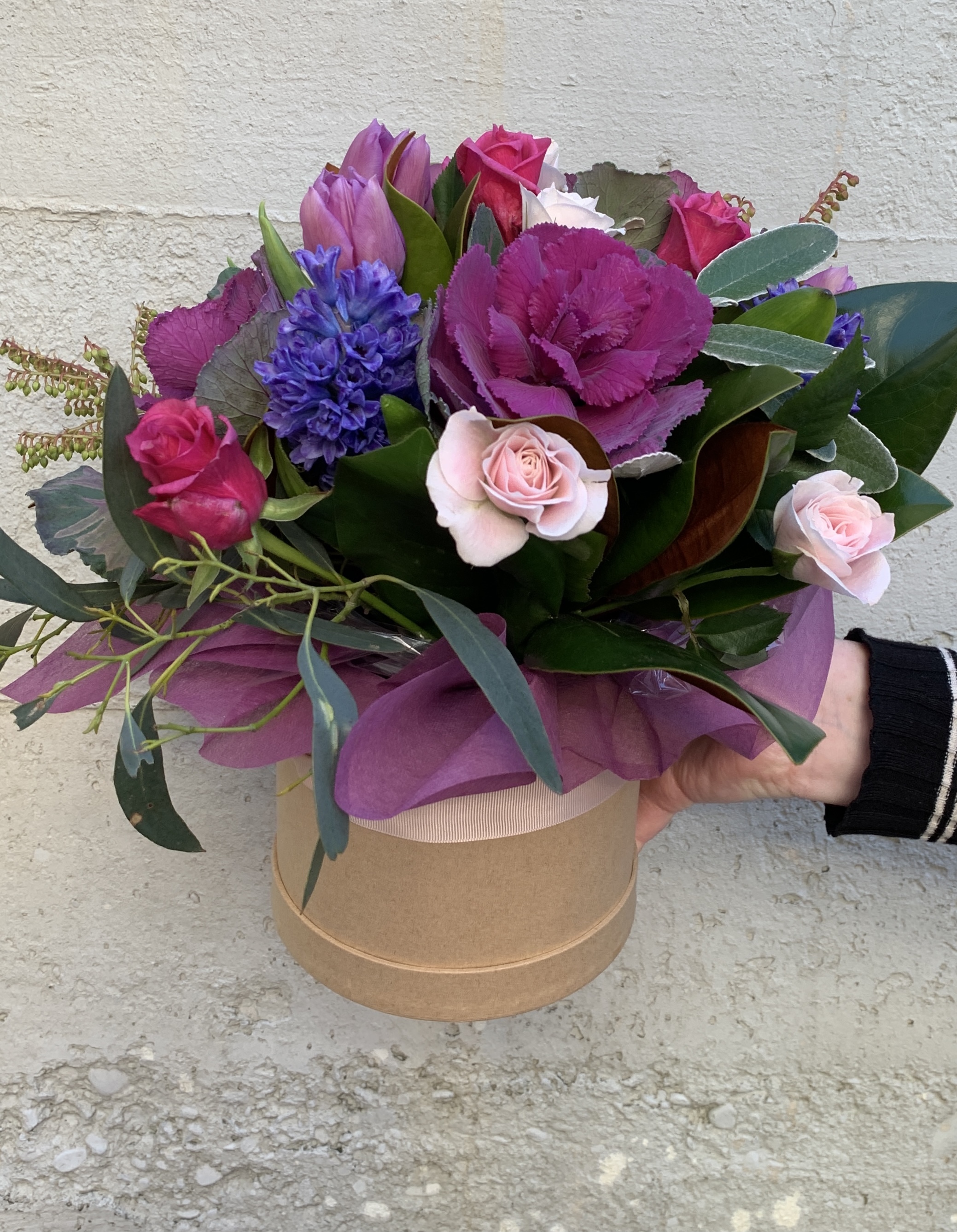 Posy in a Hatbox