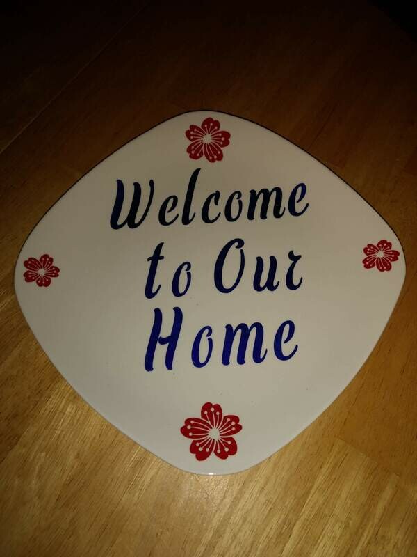 10 inch Welcome to our home plate