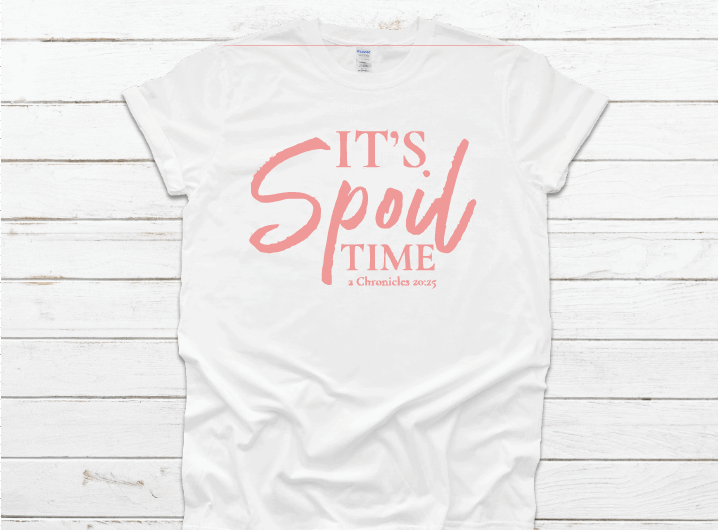 It&#39;s Spoil Time Tee (White/Pink)