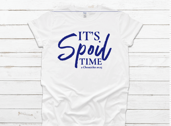 It&#39;s Spoil Time Tee (White/Blue)