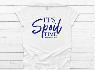 It&#39;s Spoil Time Tee (White/Blue)