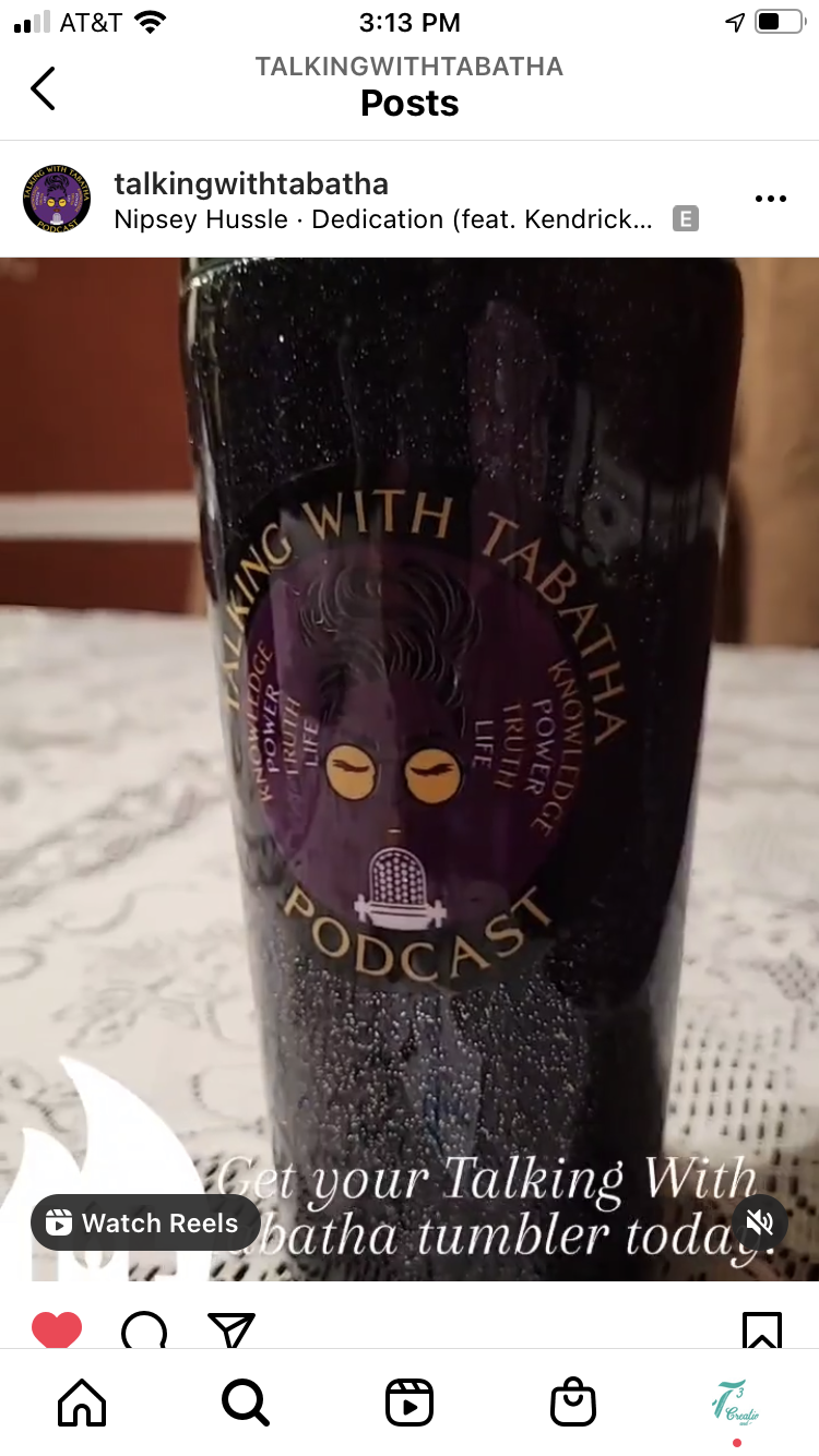 Talking with Tabitha Glitter Tumbler