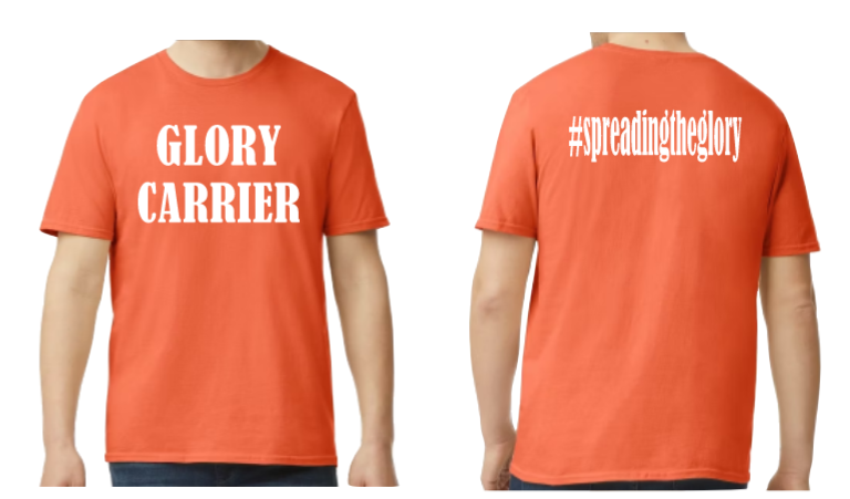 Glory Carrier White Tee, Color: Orange