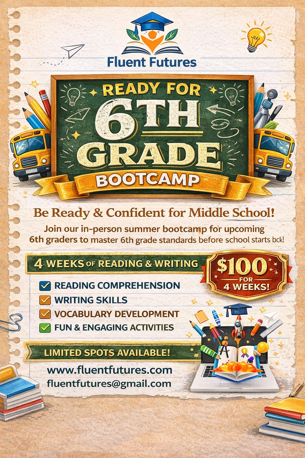 Ready for 6th Grade Bootcamp