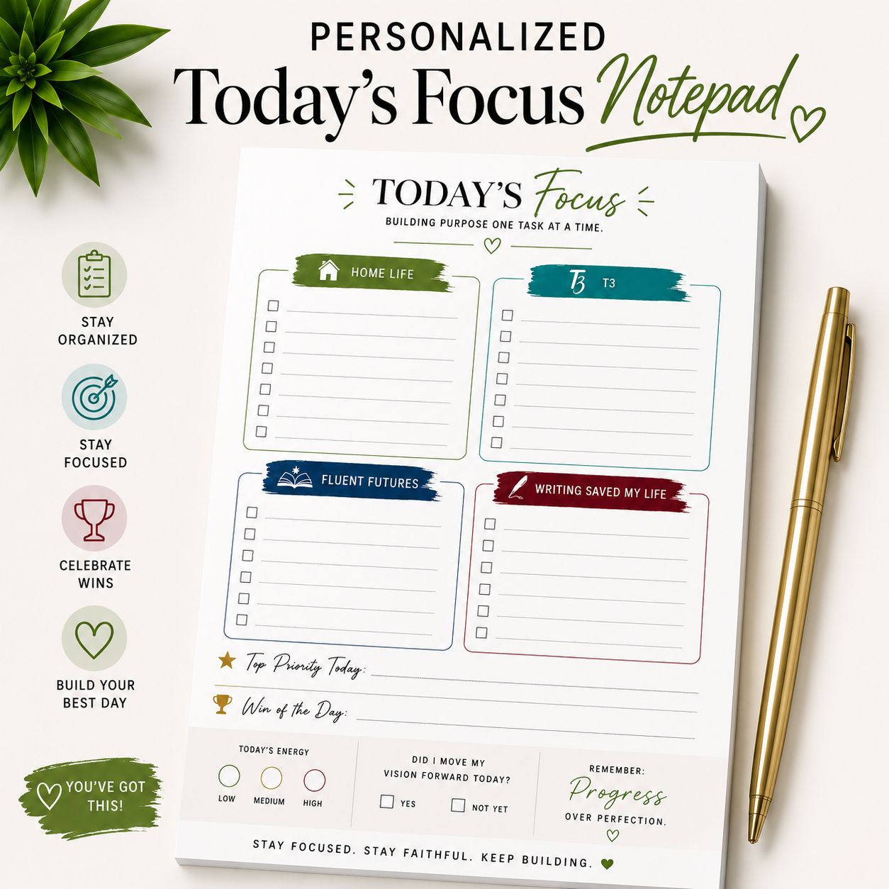 Personalized Planner Notepad