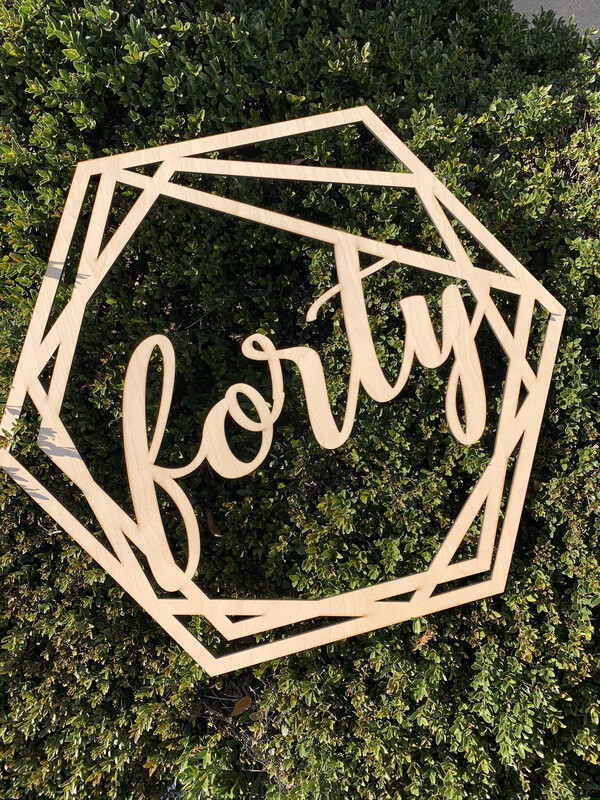 Wooden Backdrop Sign
