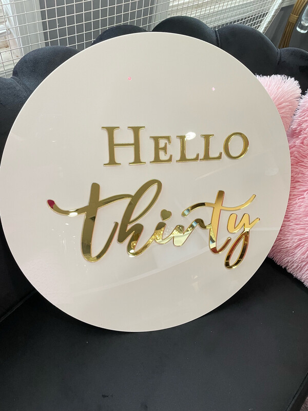 Hello Milestone Sign