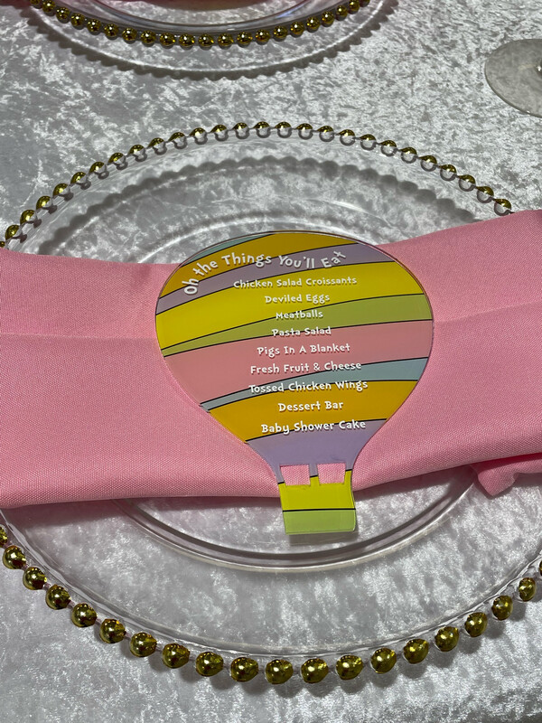 Hot Air Balloon Menu