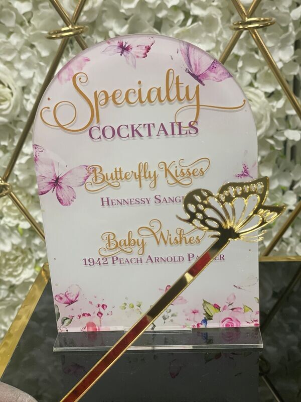 Butterfly Background Bar Menu