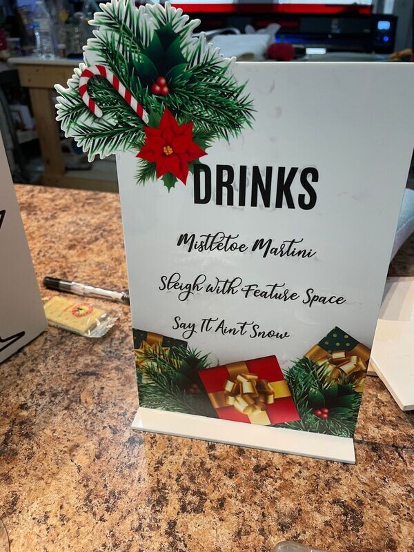 Christmas Bar Menu