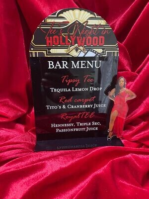 Hollywood Bar Menu