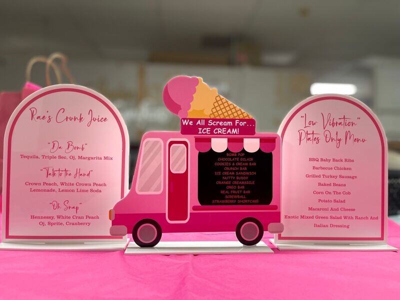 Ice Cream Truck Menu
