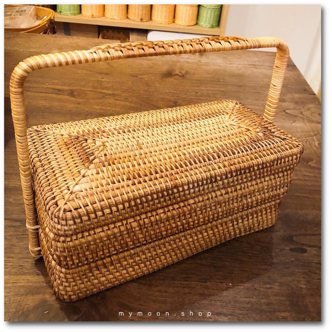 Tiffin Rattan Woven Large Size