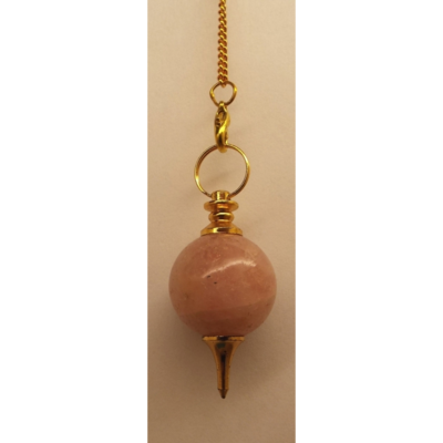 Pendule sephorodon en quartz rose