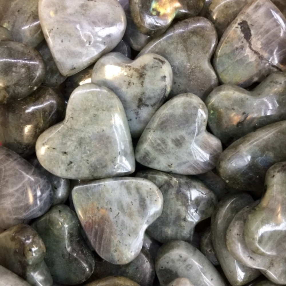 coeurs labradorite - taille moyenne