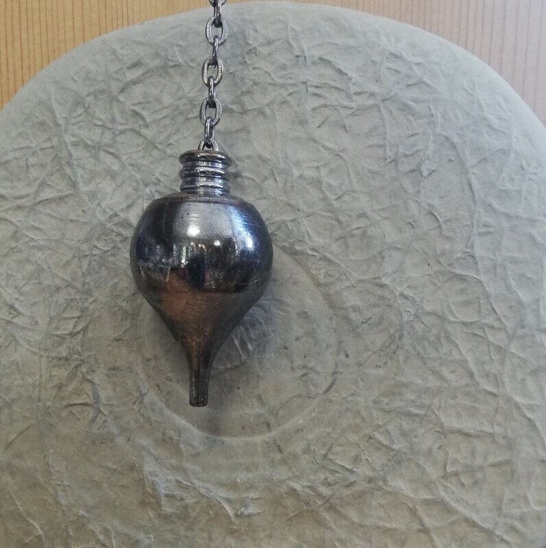 Pendule goutte laiton chromé