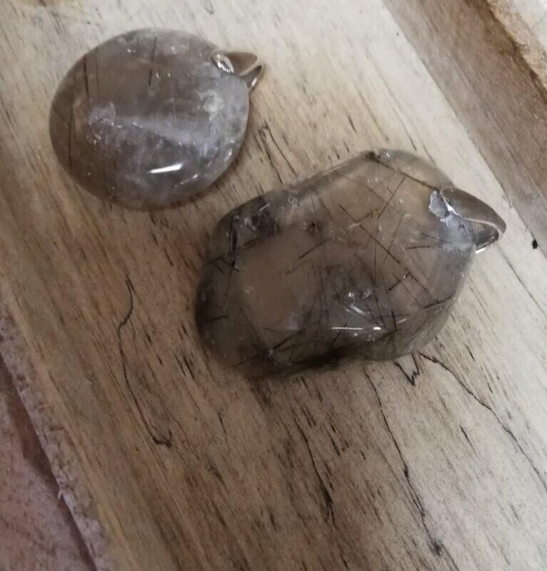 Pendentif Quartz  tourmaline
