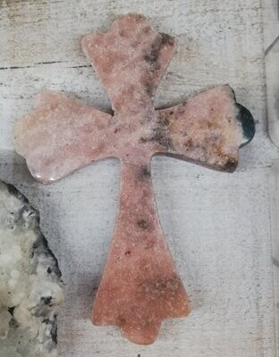 Croix quartz rose améthyste