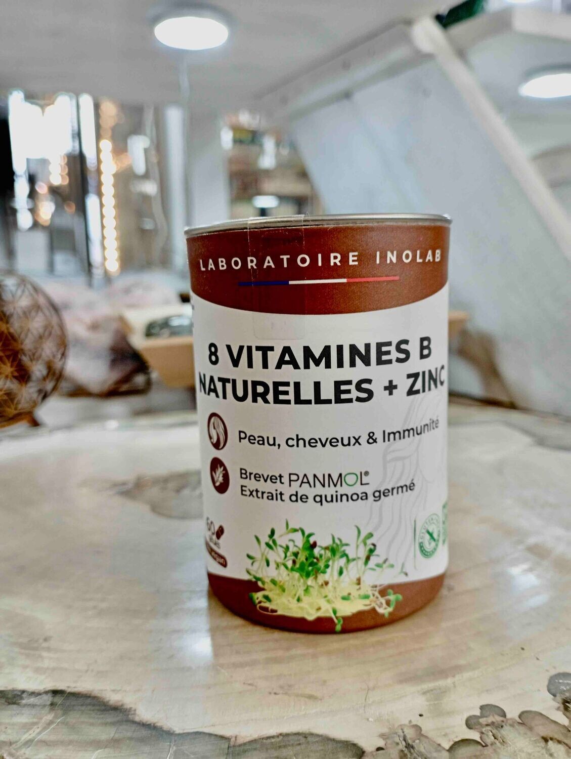 8 vitamines B naturelles + zinc -  Laboratoire Inolab - 60 gélules