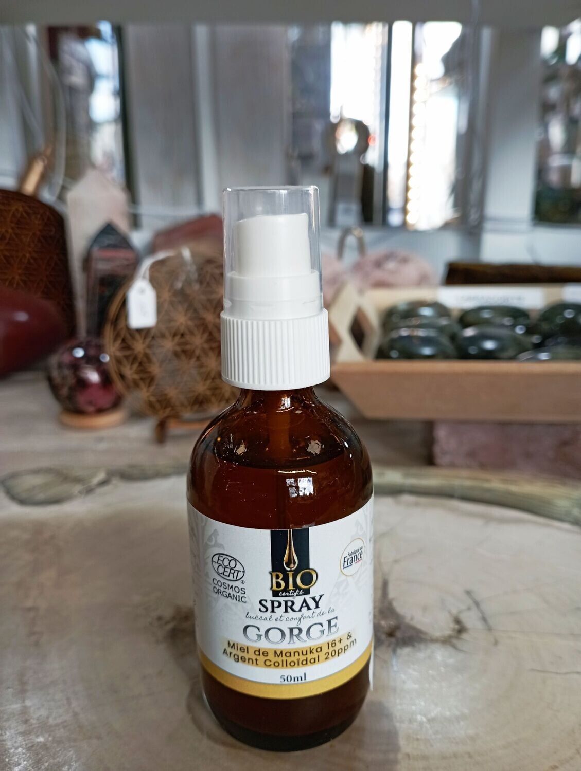 SPRAY GORGE MIEL DE MANUKA 16+ & Argent Colloïdal 20ppm - 50 ml