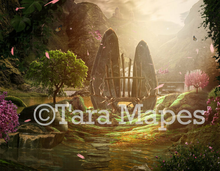 Enchanted Moor - Fairytale Kingdom - Magical Nature Scene Digital Background / Backdrop