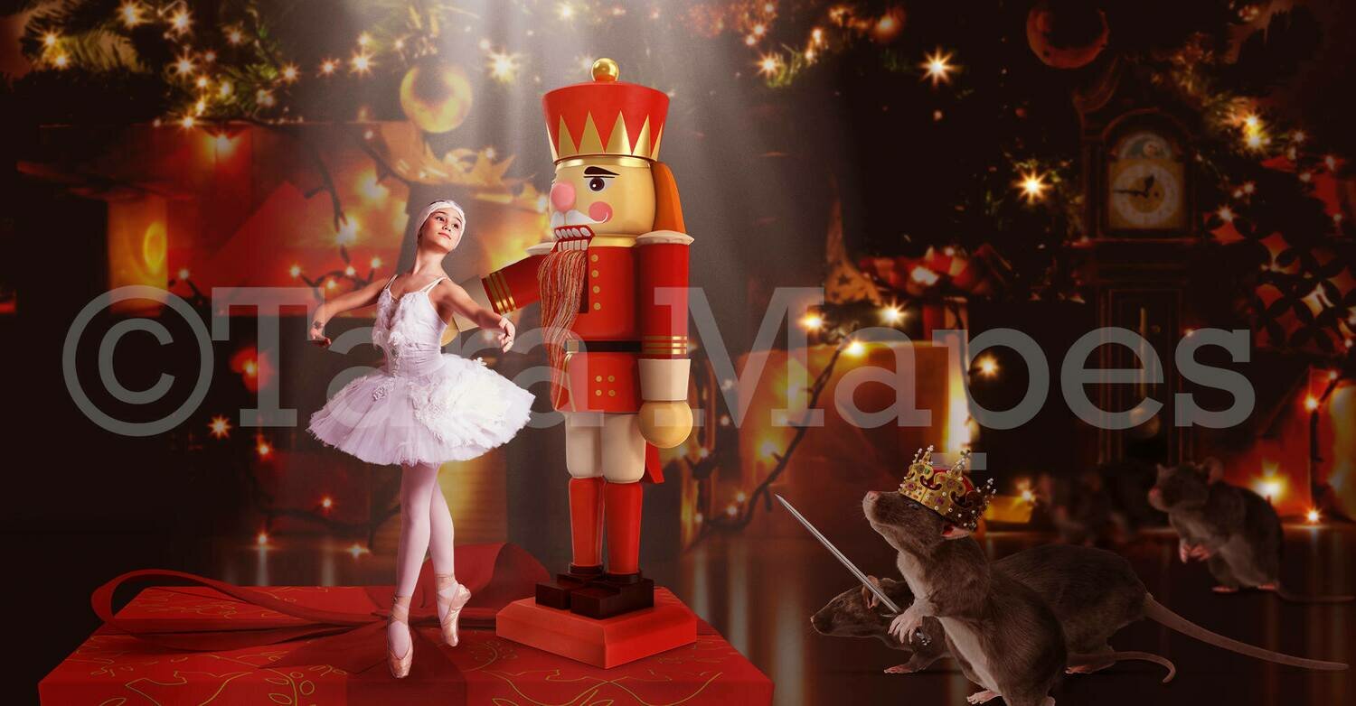 Nutcracker Christmas Digital Background